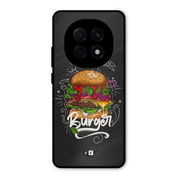 Burger Lover Metal Back Case for Oppo F29 Pro