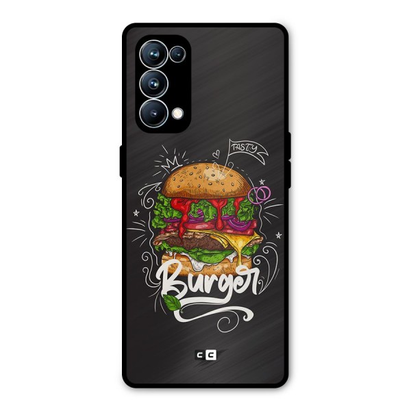 Burger Lover Metal Back Case for Oppo Reno5 Pro 5G