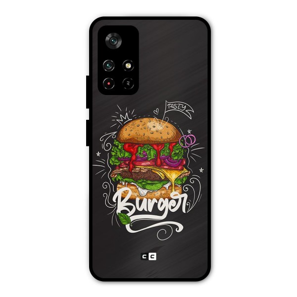 Burger Lover Metal Back Case for Poco M4 Pro 5G