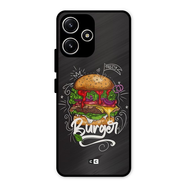Burger Lover Metal Back Case for Redmi 12 5G