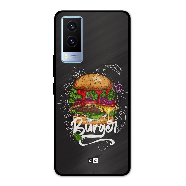 Burger Lover Metal Back Case for Vivo V21e 5G