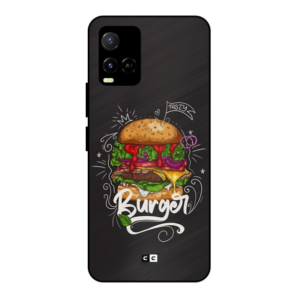 Burger Lover Metal Back Case for Vivo Y21A
