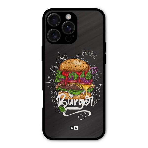 Burger Lover Metal Back Case for iPhone 16 Pro Max