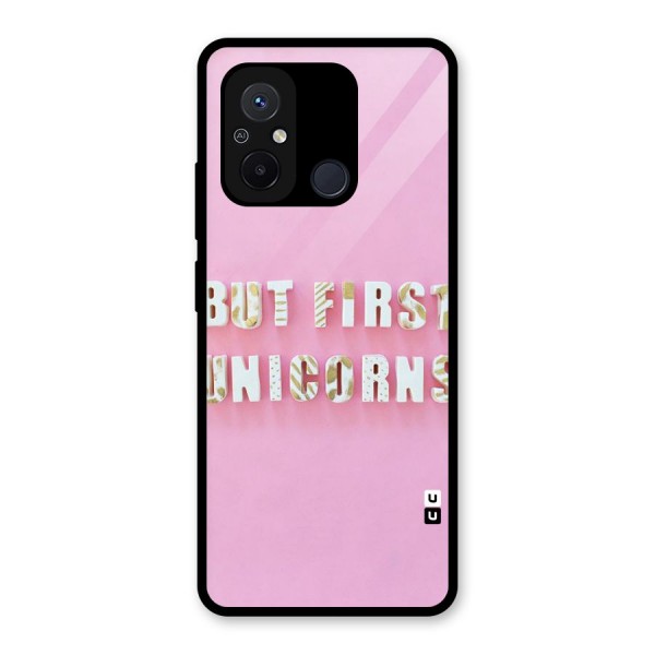 But First Unicorns Glass Back Case for Redmi 12C