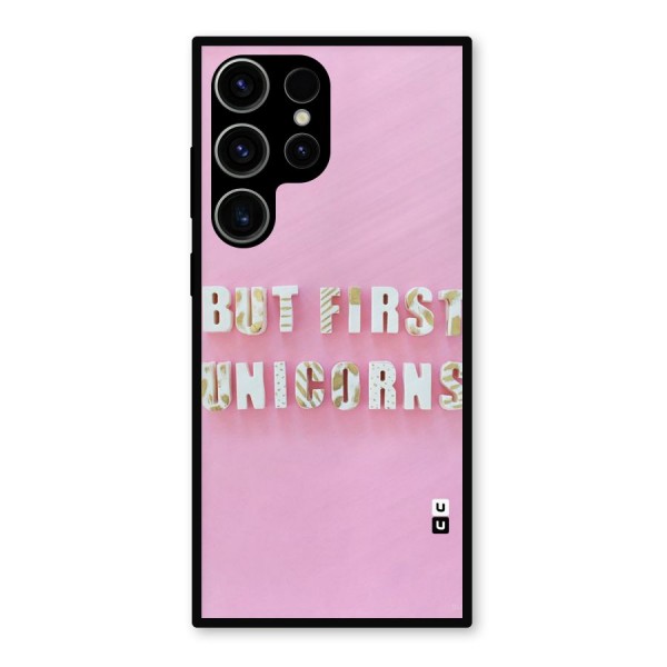 But First Unicorns Metal Back Case for Galaxy S23 Ultra
