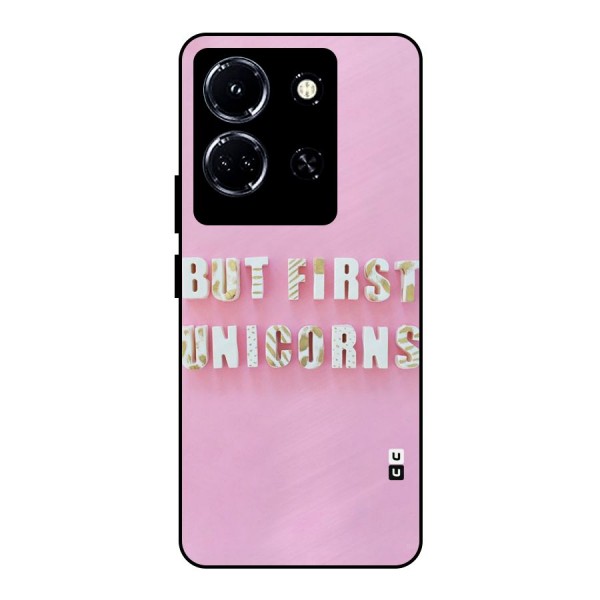 But First Unicorns Metal Back Case for Infinix Note 30 5G