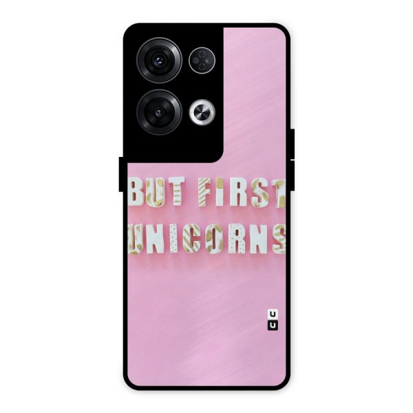But First Unicorns Metal Back Case for Oppo Reno8 Pro 5G
