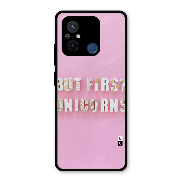But First Unicorns Metal Back Case for Poco C55