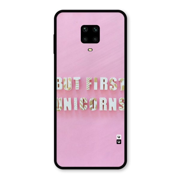 But First Unicorns Metal Back Case for Poco M2