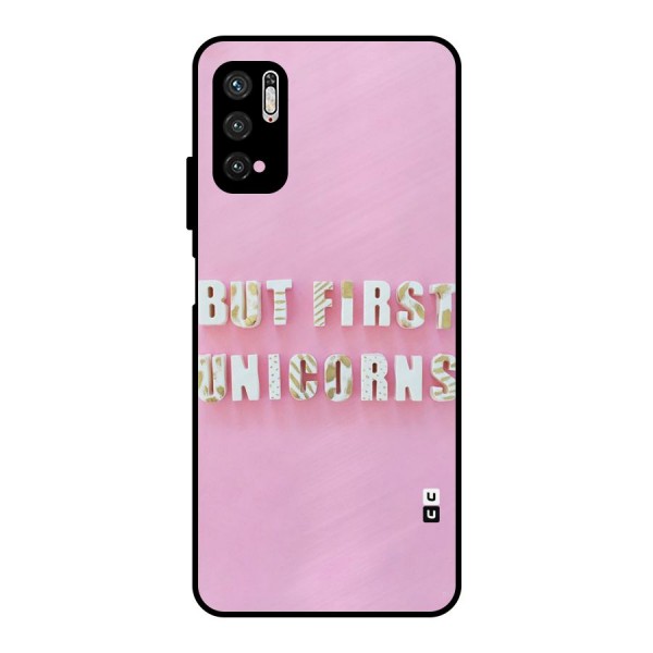 But First Unicorns Metal Back Case for Poco M3 Pro 5G