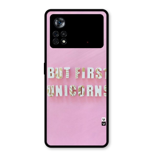 But First Unicorns Metal Back Case for Poco X4 Pro 5G