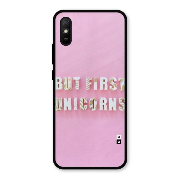But First Unicorns Metal Back Case for Redmi 9a