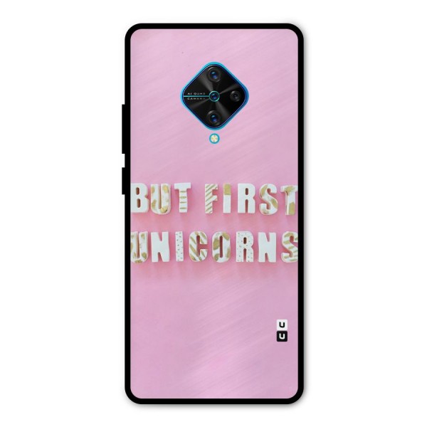 But First Unicorns Metal Back Case for Vivo S1 Pro