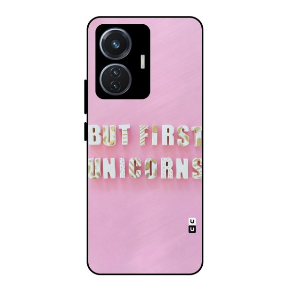 But First Unicorns Metal Back Case for Vivo T1 44W