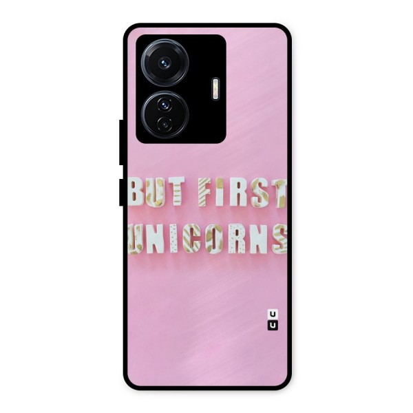 But First Unicorns Metal Back Case for Vivo T1 Pro