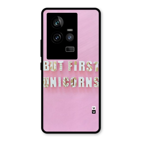 But First Unicorns Metal Back Case for iQOO 11 5G