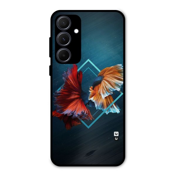 Butterfly Diamond Design Metal Back Case for Galaxy A35