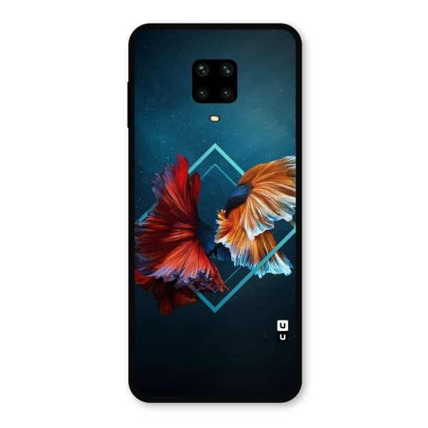 Butterfly Diamond Design Metal Back Case for Redmi Note 9 Pro