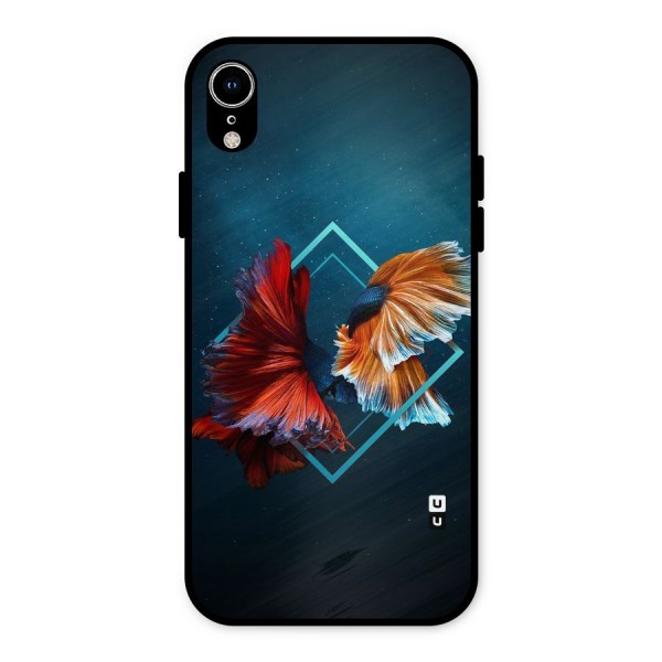 Butterfly Diamond Design Metal Back Case for iPhone XR