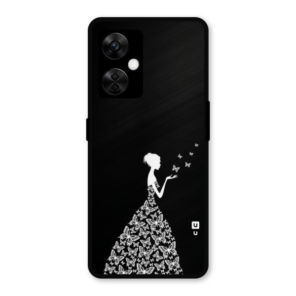 Butterfly Dress Metal Back Case for OnePlus Nord CE 3 Lite