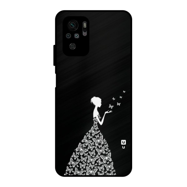 Butterfly Dress Metal Back Case for Redmi Note 10