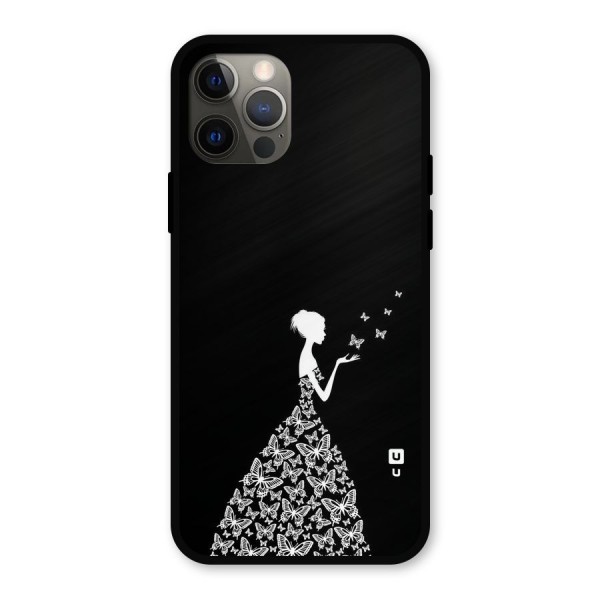Butterfly Dress Metal Back Case for iPhone 12 Pro