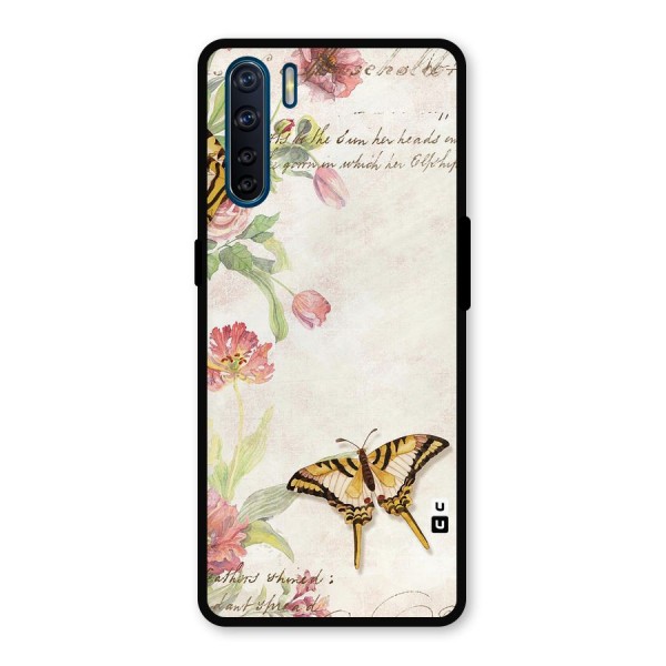 Butterfly Floral Metal Back Case for Oppo F15
