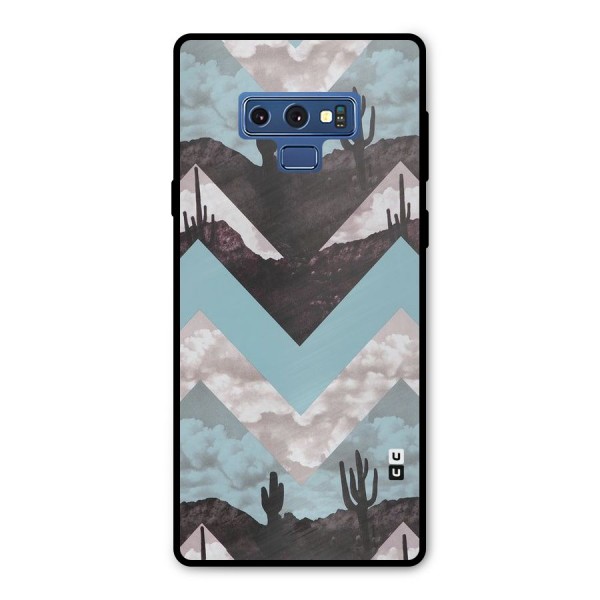 Cacutus Zig Zag Pattern Metal Back Case for Galaxy Note 9