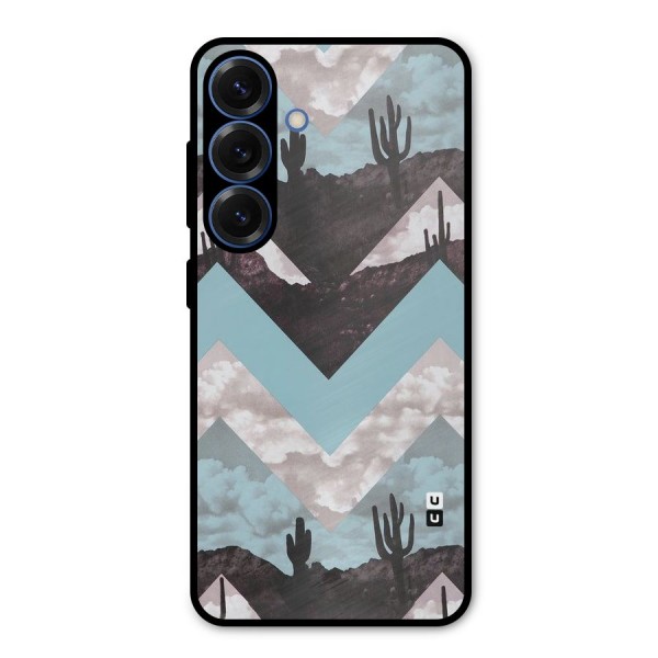 Cacutus Zig Zag Pattern Metal Back Case for Galaxy S25