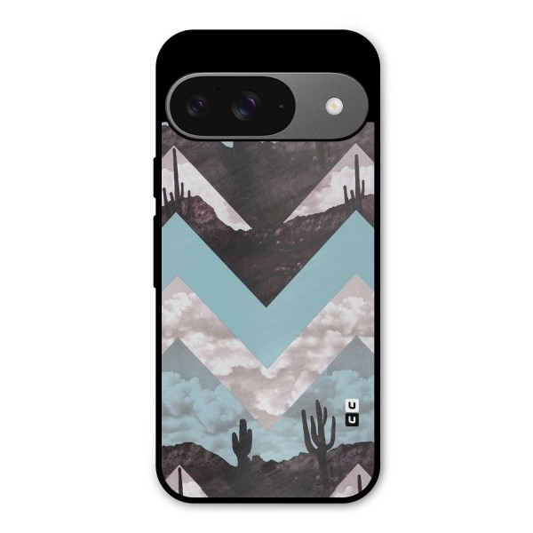 Cacutus Zig Zag Pattern Metal Back Case for Google Pixel 9