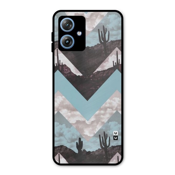 Cacutus Zig Zag Pattern Metal Back Case for Moto G54