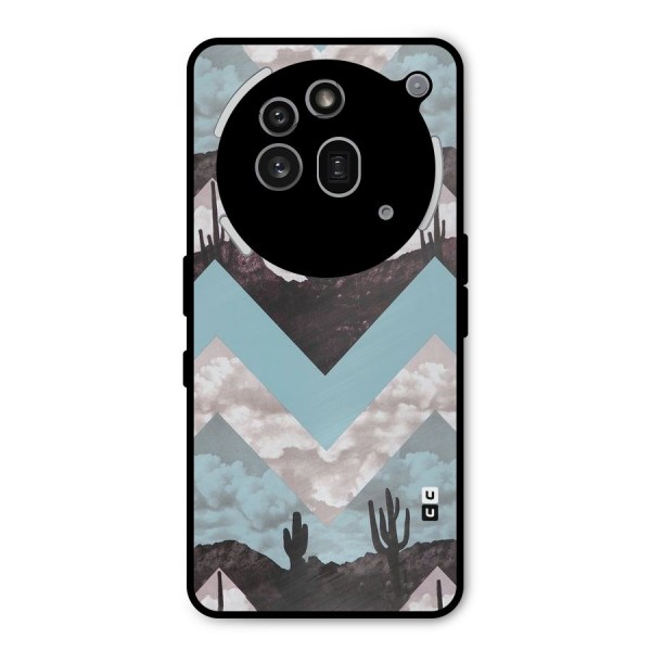 Cacutus Zig Zag Pattern Metal Back Case for Nothing Phone 3a Pro