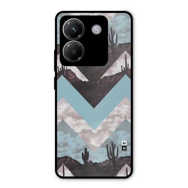 Cacutus Zig Zag Pattern Metal Back Case for Poco M7 Pro 5G