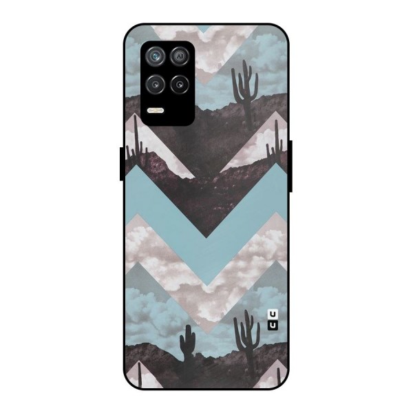 Cacutus Zig Zag Pattern Metal Back Case for Realme 9 5G