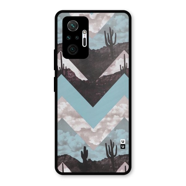 Cacutus Zig Zag Pattern Metal Back Case for Redmi Note 10 Pro