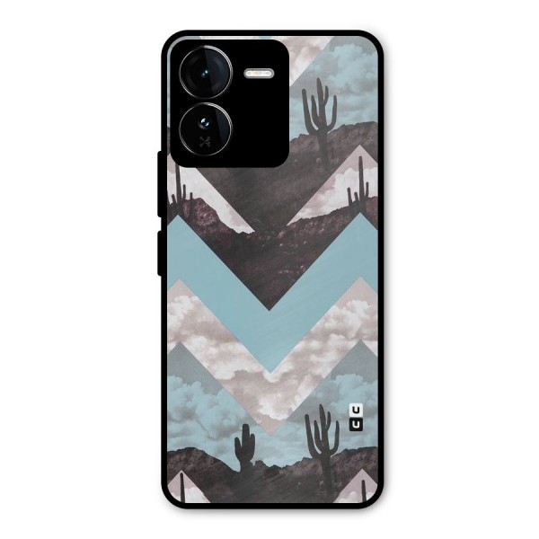 Cacutus Zig Zag Pattern Metal Back Case for iQOO Z9