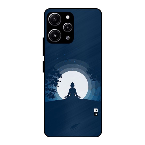 Calm Meditation Glass Back Case for Redmi 12 4G