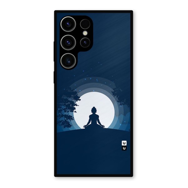 Calm Meditation Metal Back Case for Galaxy S23 Ultra