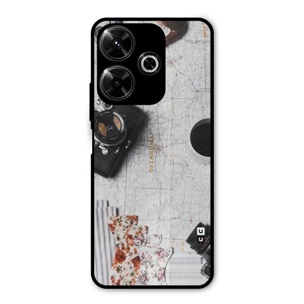 Camera Smoky Pipe Metal Back Case for Poco M6 Plus