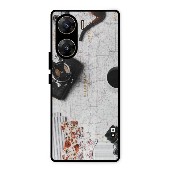 Camera Smoky Pipe Metal Back Case for Vivo V29e