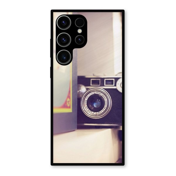 Camera Vintage Pastel Metal Back Case for Galaxy S23 Ultra
