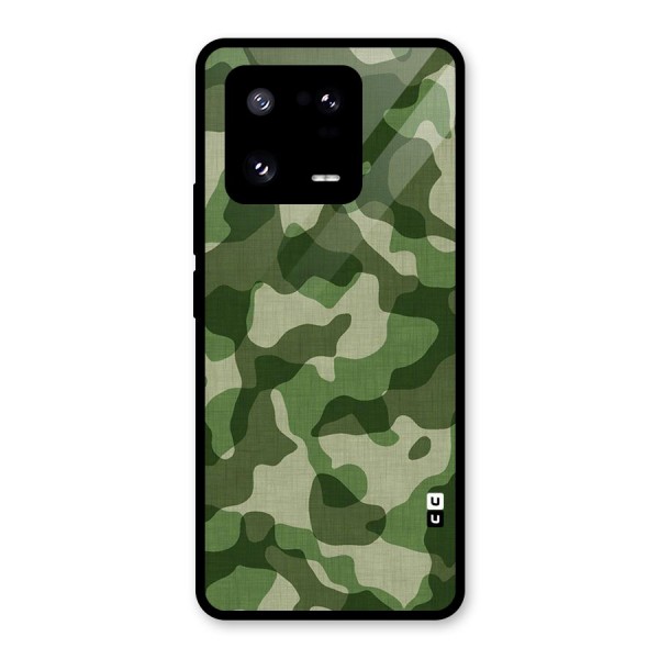 Camouflage Pattern Art Glass Back Case for Xiaomi 13 Pro