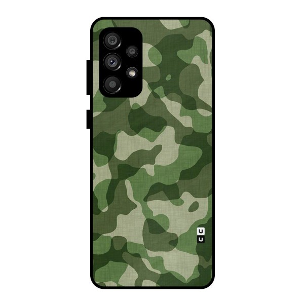 Camouflage Pattern Art Metal Back Case for Galaxy A73 5G
