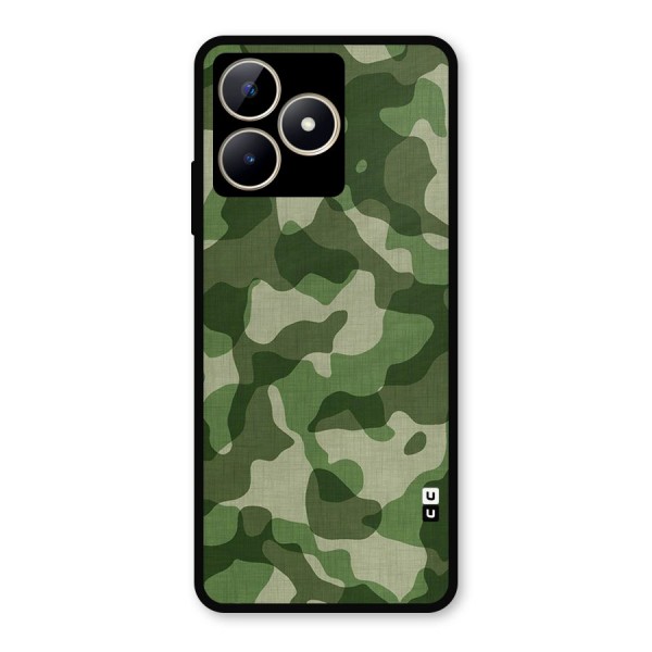 Camouflage Pattern Art Metal Back Case for Realme C53