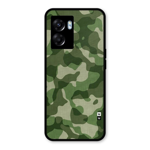 Camouflage Pattern Art Metal Back Case for Realme Narzo 50 5G