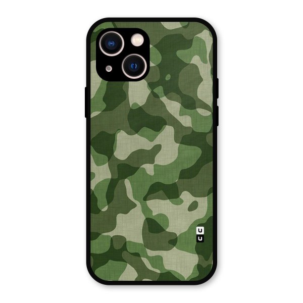 Camouflage Pattern Art Metal Back Case for iPhone 13