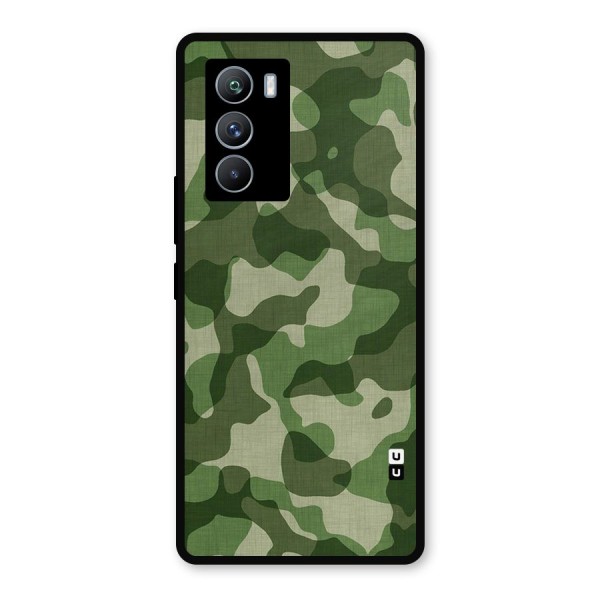 Camouflage Pattern Art Metal Back Case for iQOO 9 SE