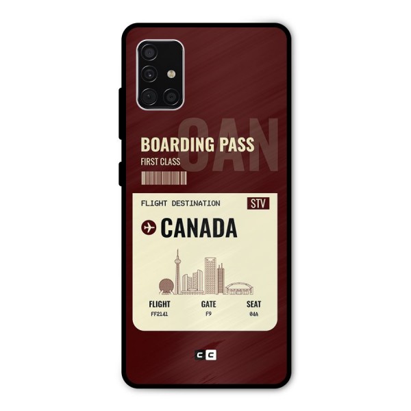 Canada Boarding Pass Metal Back Case for Galaxy A51