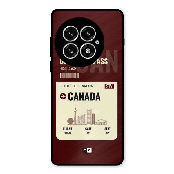 Canada Boarding Pass Metal Back Case for OnePlus 13