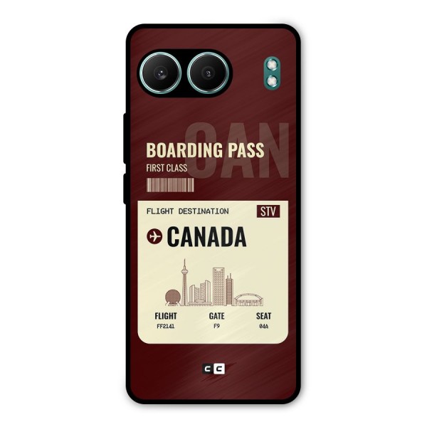 Canada Boarding Pass Metal Back Case for OnePlus Nord 4